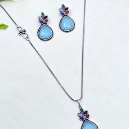 Oxy Jewels Silver-Plated Brass Jewellery Set-image-32