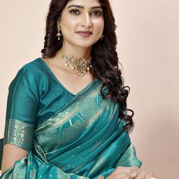 DIVASTRI Woven Design Zari Banarasi Saree-picture-21