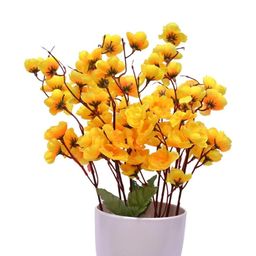 YASH ENTERPRISES Yellow Cherry Blossom Artificial Plant with Pot-36