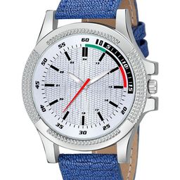 CSAMON Men Embellished Dial & Leather Bracelet Style Straps Analogue Watch SW_08_white Dial-picture-15