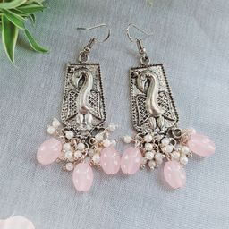 HOPMEE Silver-Plated Pearls Beaded Classic Shaped Jhumkas-46