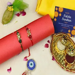 Craftlayout 5-Pcs Rakhi Greeting Card & Roli Chawal-47