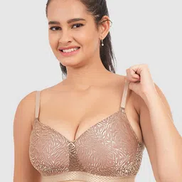 DressBerry Women Lace Full Coverage Lightly Padded Seamless Bra-57
