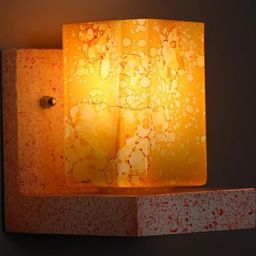 SOMIL Yellow Glass Cylinder Printed Wall Lamps-image-50