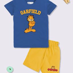 YK X Minute Mirth Boys Printed Pure Cotton T-shirt with Shorts-picture-0