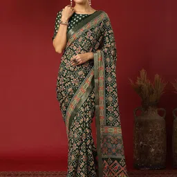 KALINI Ethnic Motifs Pure Georgette Patola Saree-56