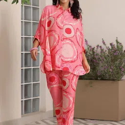Libas Printed Shirt With Trouser image 1