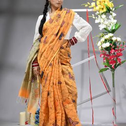 TANTLOOM Abstract PrintedHandloom Saree-50