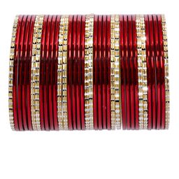 ZULKA Set Of 36 Metal With Cutting & Plane Bangles-image-65