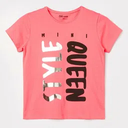 Fame Forever by Lifestyle Girls Typography Printed Round Neck Cotton T-shirt-picture-3