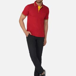 ALARM Men Polo Collar Pockets T-shirt-28
