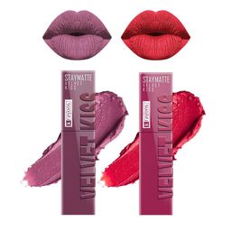 krayons Set Of 2 Velvet Kiss Liquid Lipstick - 3.5 ml Each-Peach Pink 06-Orchid Love 08-16