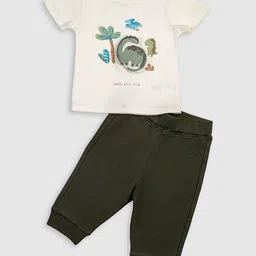 MeeMee Kids Printed Pure Cotton T-Shirt With Joggers-87