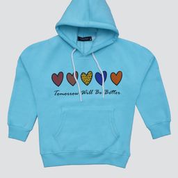 White Snow Girls Typography Embroidered Sweatshirt-image-94
