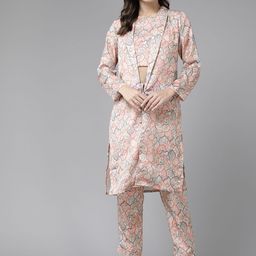 BAESD Printed Top with Shrug & Trouser  Co-Ord Set-picture-35