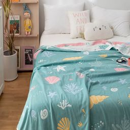 JC HOME Green & White Geometric AC Room 400 GSM Single Bed Quilt-image-27