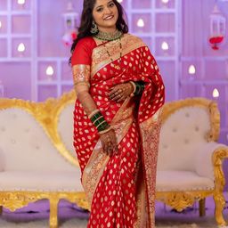 Vastravatika Ethnic Motifs Woven Design Zari Kanjeevaram Saree-picture-21