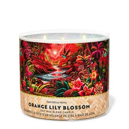 Bath & Body Works Orange Lily Blossom 3-Wick Scented Candle - 411g-picture-0