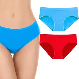 EMBATA Women Bikini Blue, Red Panty-picture-36