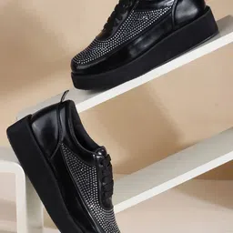 THE WHITE POLE Women Western - Embellished Chunky Sole Sneakers-image-43