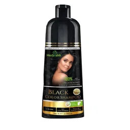 Herbishh Hair Color Shampoo For Grey Hair With Argan Oil - 500 ml - Black-picture-49