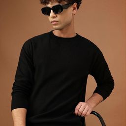 Mast & Harbour Men Solid Cotton Anti Odour Sweatshirt-picture-26