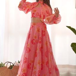 Fusionic Printed Ready to Wear Lehenga &-26