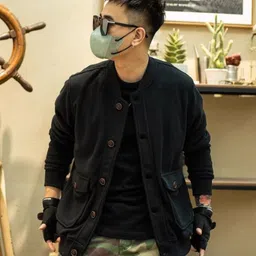 StyleCast Men Solid Stand Collar Tailored Jacket-32