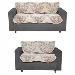 Fashion Throw Beige Jacquard 4 Piece Sofa Cover-image-18
