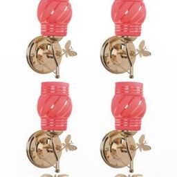 Somil Premium Designer Glass Wall / Night Lamp Elegant & Stylish Dcor Accent for Modern Interiors, color- - Pink; Size,- 20 X 18 X 30 CM-image-91