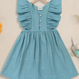 BAESD Print Flutter Sleeve Ruffled Fit & Flare Dress-image-34