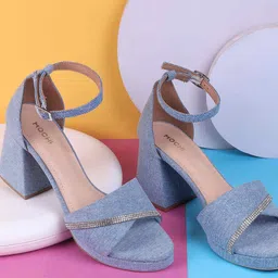 Mochi Embellished Block Peep Toes-5