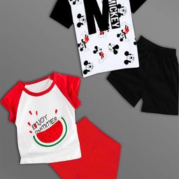 HELPOM Unisex Kids Printed Top with Shorts-27