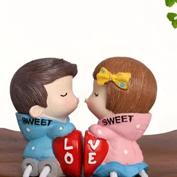 INTERNATIONAL GIFT Blue And Pink Split Heart & Dangling Legs Figurine Showpiece-image-56