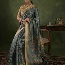 Sangria Floral Printed Saree With Blouse Piece-image-64