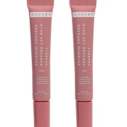 Hyphen Set of 2 Tinted Lip Balm with 1% Vit E & 2% Squalane to Brighten 10 g each - Hazel-18
