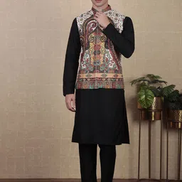 Koshin Men Ethnic Motifs Printed Regular Kurta set-picture-7