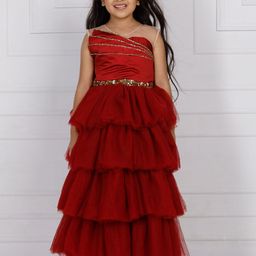 The Lush Affair Girls Sequined Maxi Dress-image-55