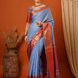 KALINI Woven Design Zari Mysore Saree-36
