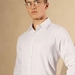 DENNISON Men Smart Spread Collar Solid Formal Shirt-image-55