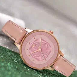 ON TIME OCTUS Women Brass Patterned Dial & Straps Analogue Watch MT-572 PINK-image-96