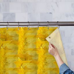 ArtzFolio Green & Yellow Printed Waterproof Shower Curtains-image-91