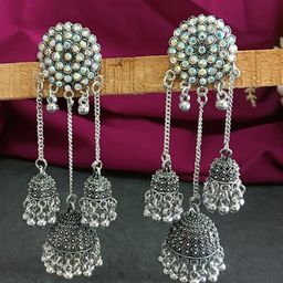 Efulgenz Contemporary Jhumkas Earrings-image-31