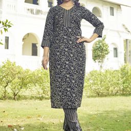 Chandbaali Women Printed Regular Kurta with Trousers-picture-31