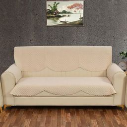 Sun Rise Holland Cream 2 Pieces Velvet Sofa Cover-picture-14