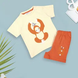 MeeMee Boys Printed T-shirt with Shorts-16