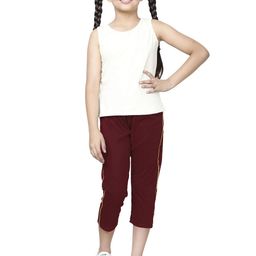 BAESD Girls Solid Regular Fit High-Rise Cotton Capris-24