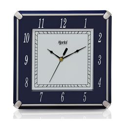 Ajanta Blue & White Square Shaped Wall Clock-image-60