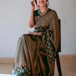 KALINI Woven Design Pure Silk Banarasi Saree-picture-12