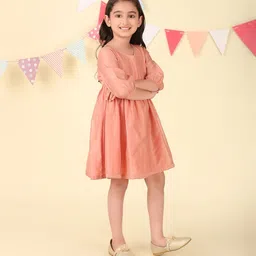 Fabindia Girls Embroidered Fit & Flare Dress-image-40